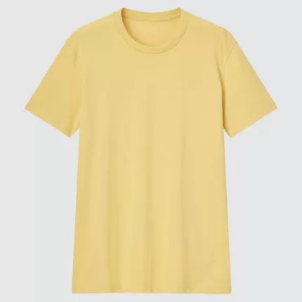 Uniqlo Dry Crew Neck T-shirt Men Yellow