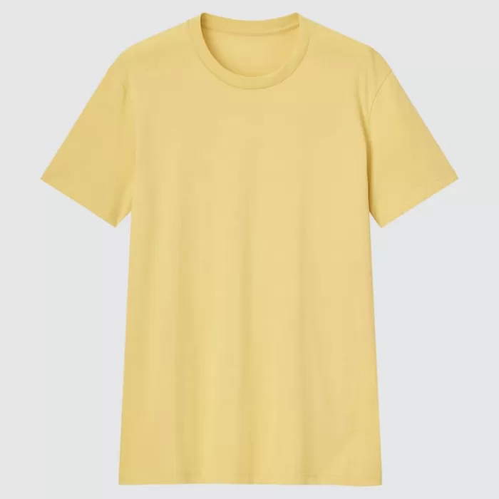 Uniqlo Dry Crew Neck T-shirt Men Yellow