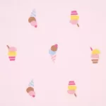 Uniqlo Dry Ice Cream Print Short Sleeved Baby Pink Home Clothes