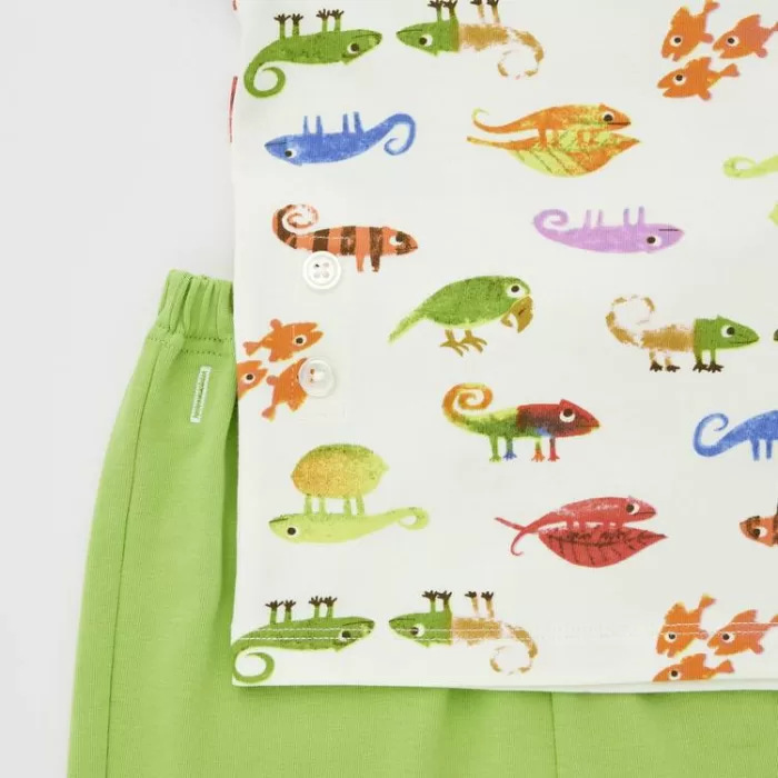 Uniqlo Dry Picturebook Ut Short Sleeved Baby Green Home Clothes