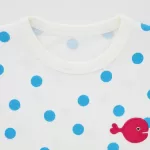 Uniqlo Dry Picturebook Ut Short Sleeved Baby Home Clothes Blue White