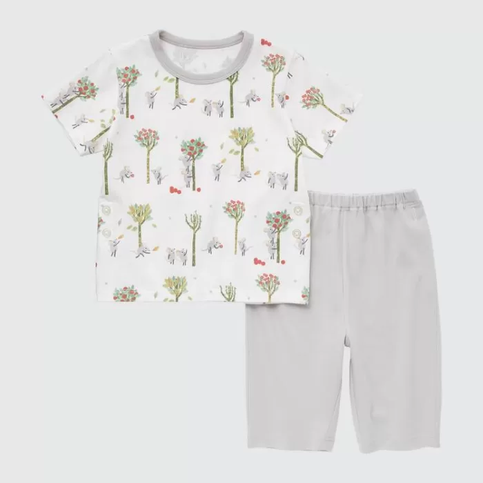 Uniqlo Dry Picturebook Ut Short Sleeved Baby White Home Clothes