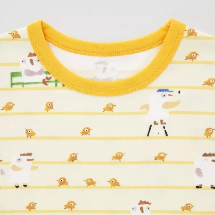 Uniqlo Dry Picturebook Ut Short Sleeved Baby Yellow Home Clothes