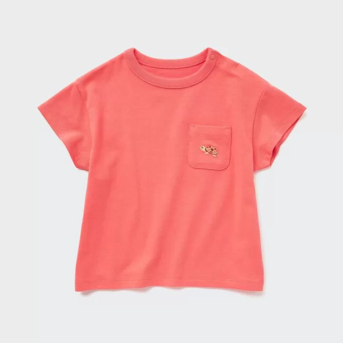 Uniqlo Dry Short Sleeved Baby T-shirt Red