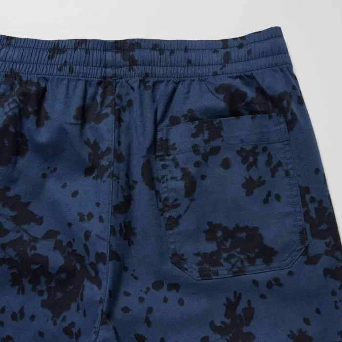 Uniqlo Dry Stretch Leaf Print Easy Men’s Shorts Blue