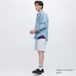 Uniqlo Dry Stretch Seersucker Easy Men’s Shorts Blue