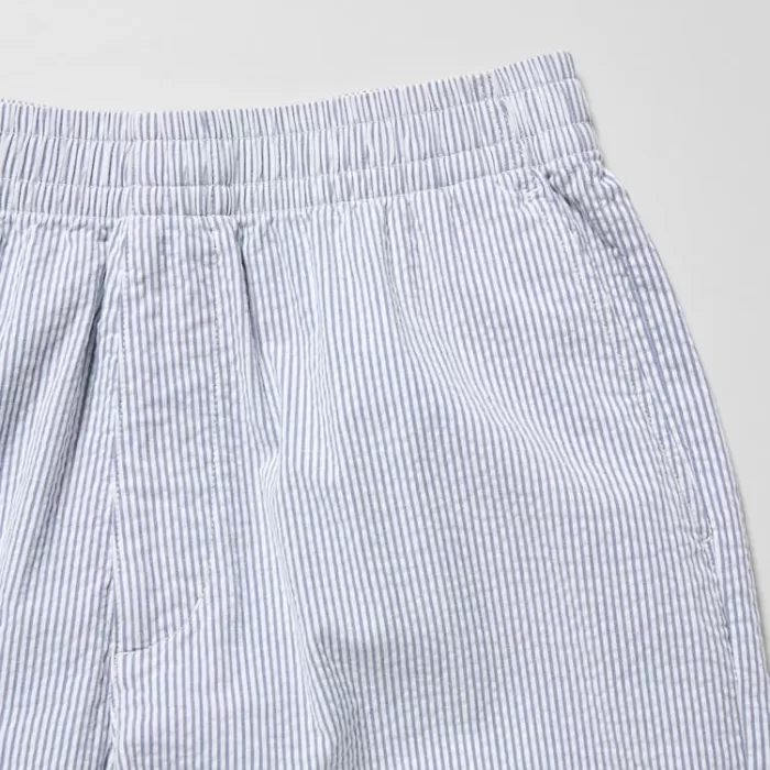 Uniqlo Dry Stretch Seersucker Easy Men’s Shorts Blue