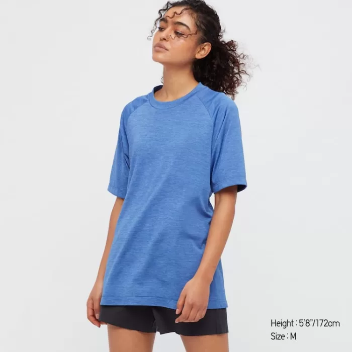 Uniqlo Dry-ex Crew Neck Men’s T-shirt Blue