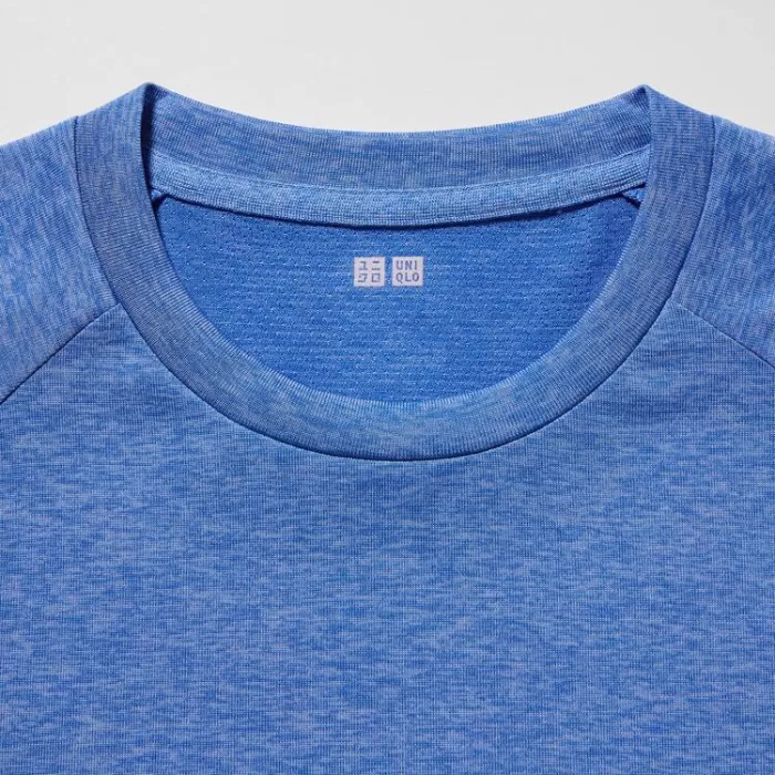 Uniqlo Dry-ex Crew Neck Short Sleeved T-shirt Men Blue