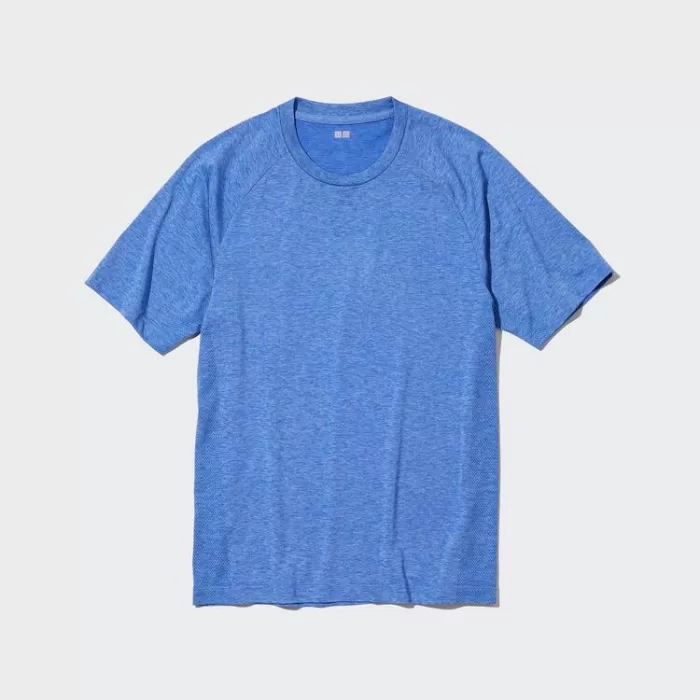 Uniqlo Dry-ex Crew Neck Short Sleeved T-shirt Men Blue