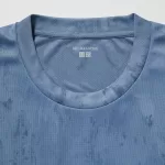 Uniqlo Dry-ex Printed Crew Neck Short Sleeved T-shirt Men Light Blue