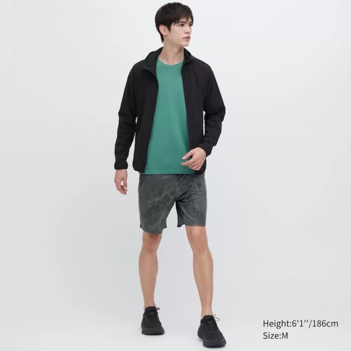 Uniqlo Dry-ex Printed Shorts Men Dark Grey