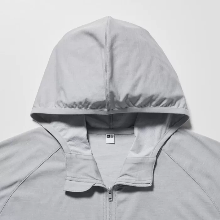 Uniqlo Dry-ex Uv Protection Zipped Jackets Men Light Grey