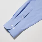 Uniqlo Easy Care Broadcloth Stretch Slim Fit (Regular Collar) Men’s Shirts Blue