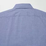 Uniqlo Easy Care Broadcloth Stretch Slim Fit (Semi-cutaway Collar) Men’s Shirts Blue