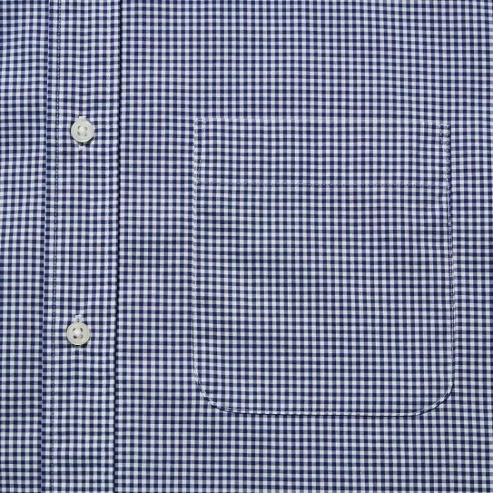 Uniqlo Extra Fine Cotton Broadcloth Checked (Button-down Collar) Men’s Shirts Blue