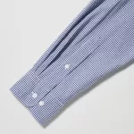 Uniqlo Extra Fine Cotton Broadcloth Long Sleeve Men’s Shirts Blue