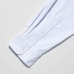 Uniqlo Extra Fine Cotton Broadcloth Regular Fit Striped Men’s Shirts Blue