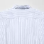 Uniqlo Extra Fine Cotton Broadcloth Regular Fit Striped Men’s Shirts Blue