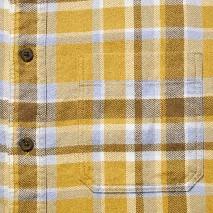 Uniqlo Flannel Checked Regular Fit (Regular Collar) Men’s Shirts Yellow