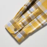 Uniqlo Flannel Checked Regular Fit (Regular Collar) Men’s Shirts Yellow