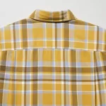 Uniqlo Flannel Checked Regular Fit (Regular Collar) Men’s Shirts Yellow