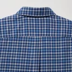 Uniqlo Flannel Regular Fit Checked (Button-down Collar) Men’s Shirts Blue