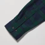 Uniqlo Flannel Regular Fit Checked (Button-down Collar) Men’s Shirts Dark Green