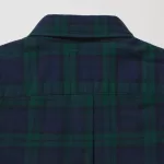 Uniqlo Flannel Regular Fit Checked (Button-down Collar) Men’s Shirts Dark Green