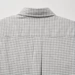 Uniqlo Flannel Regular Fit Checked (Button-down Collar) Men’s Shirts Grey