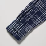 Uniqlo Flannel Regular Fit Checked (Button-down Collar) Men’s Shirts Navy Blue