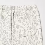 Uniqlo Fleece Flower Print Baby White Leggings