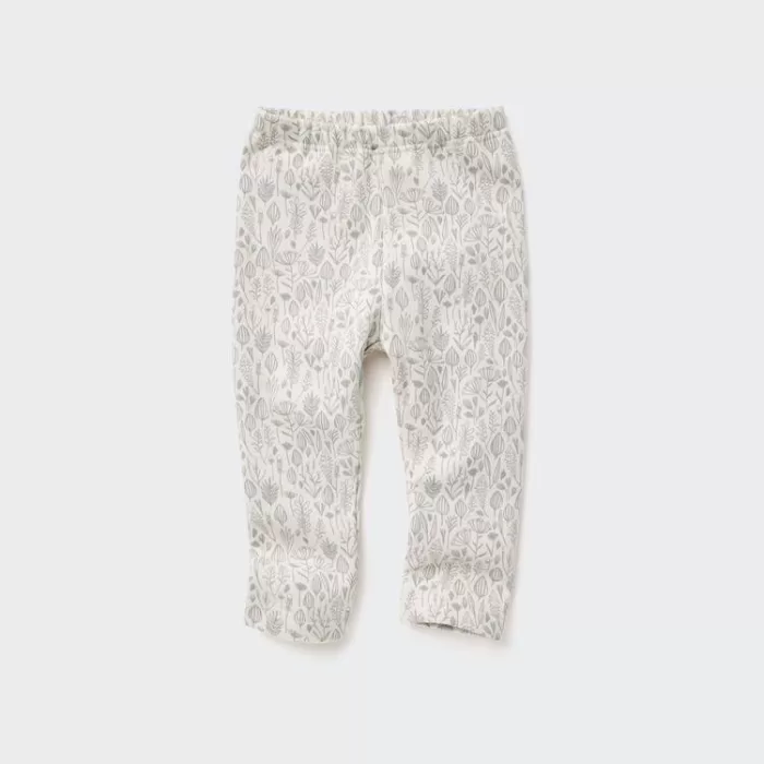 Uniqlo Fleece Flower Print Baby White Leggings