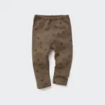 Uniqlo Fleece House Print Baby Leggings Brown