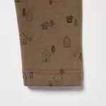 Uniqlo Fleece House Print Baby Leggings Brown