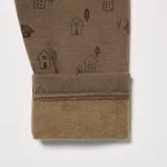 Uniqlo Fleece House Print Baby Leggings Brown