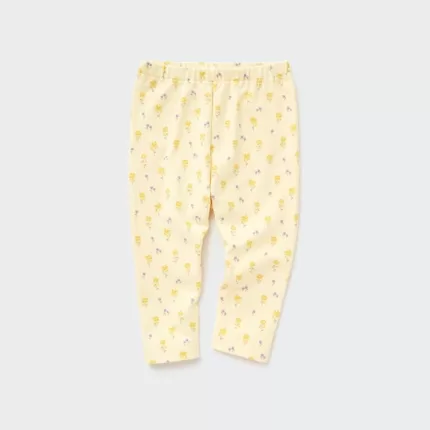 Uniqlo Flower Print Baby Leggings Yellow