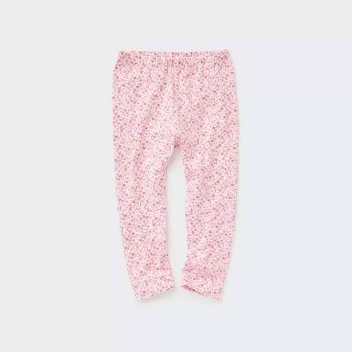 Uniqlo Flower Print Baby Pink Leggings