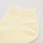 Uniqlo Flower Print Short Socks (Three Pairs) Kids Cream Yellow Blue