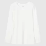 Uniqlo Heattech Crew Neck Long Sleeved Thermal Women’s Tops White