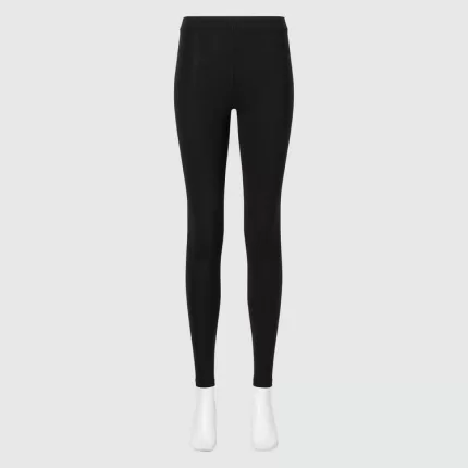 Uniqlo Heattech Extra Warm Cotton Thermal Leggings Women Black