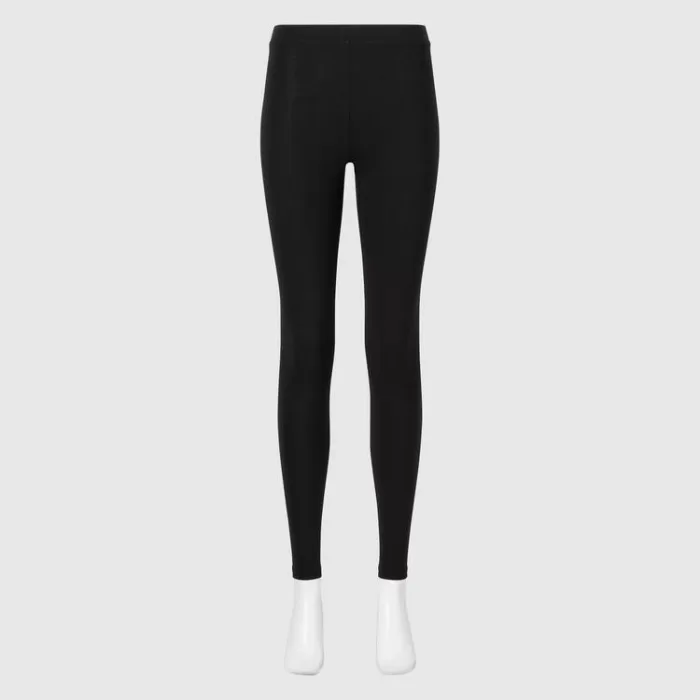 Uniqlo Heattech Extra Warm Cotton Thermal Leggings Women Black