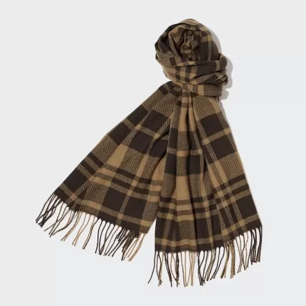 Uniqlo Heattech Patterned Men’s Scarves Brown