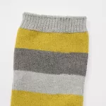 Uniqlo Heattech Striped Socks (Two Pairs) Kids Grey Yellow