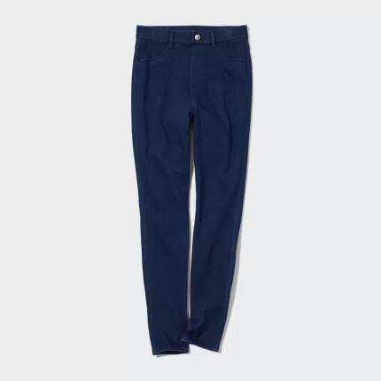 Uniqlo Heattech Ultra Stretch High Rise Denim Thermal Women’s Pants Blue