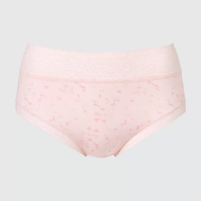 Uniqlo High Rise Flower Print Women’s Underwear Pink