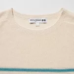 Uniqlo Ines De La Fressange 3d Knit Seamless Striped Boat Neck Women’s Knitwear Beige