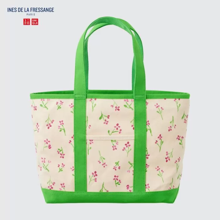 Uniqlo Ines De La Fressange Canvas Tote Bags for Women White