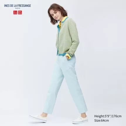 Uniqlo Ines De La Fressange Cotton Chino Pants Women Blue