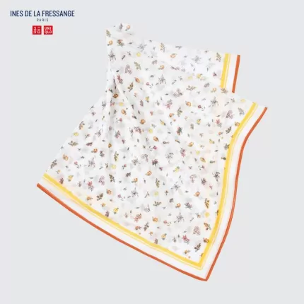 Uniqlo Ines De La Fressange Cotton Silk Blend Women’s Scarves White